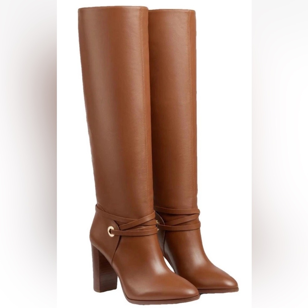 New LK Bennett Shelby Leather Knee High Boots - Picture 3 of 9